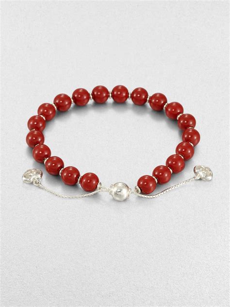 gucci silver wood bead bracelet|gucci silver bracelets for women.